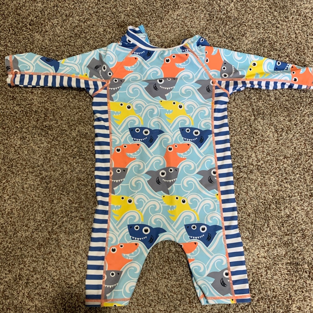 Toddler one piece zip-up bathing suit